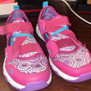 Pink and Blue Kids Merrell Shoes